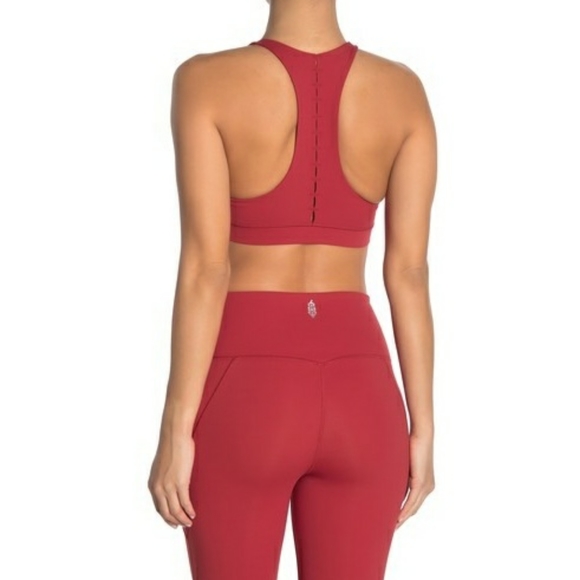 Free People Stay Cool Bra Jasper Red Large NWT - Picture 7 of 7